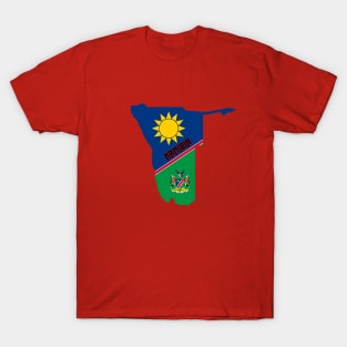 Namibia flag & map T-Shirt